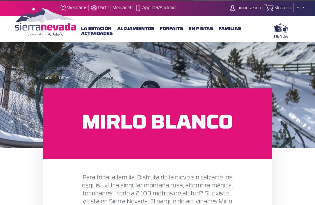 Mirlo Blanco, Sierra Nevada, Granada con niños