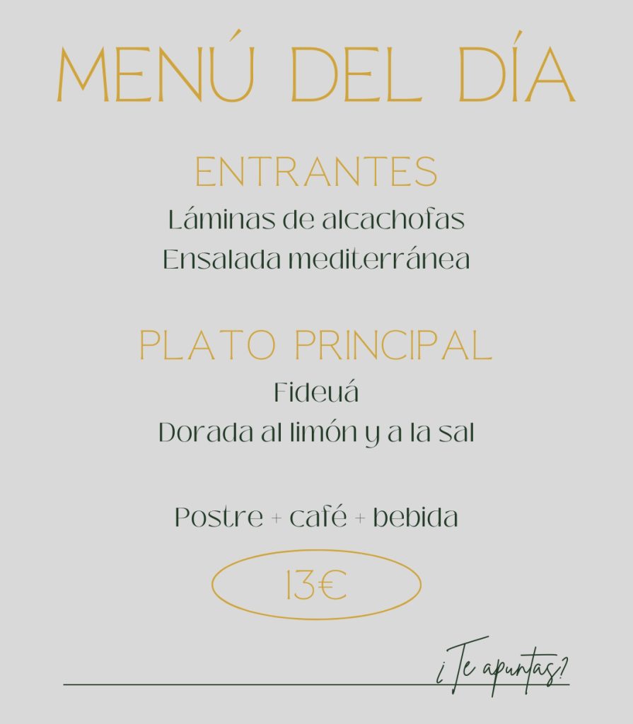 menú del día