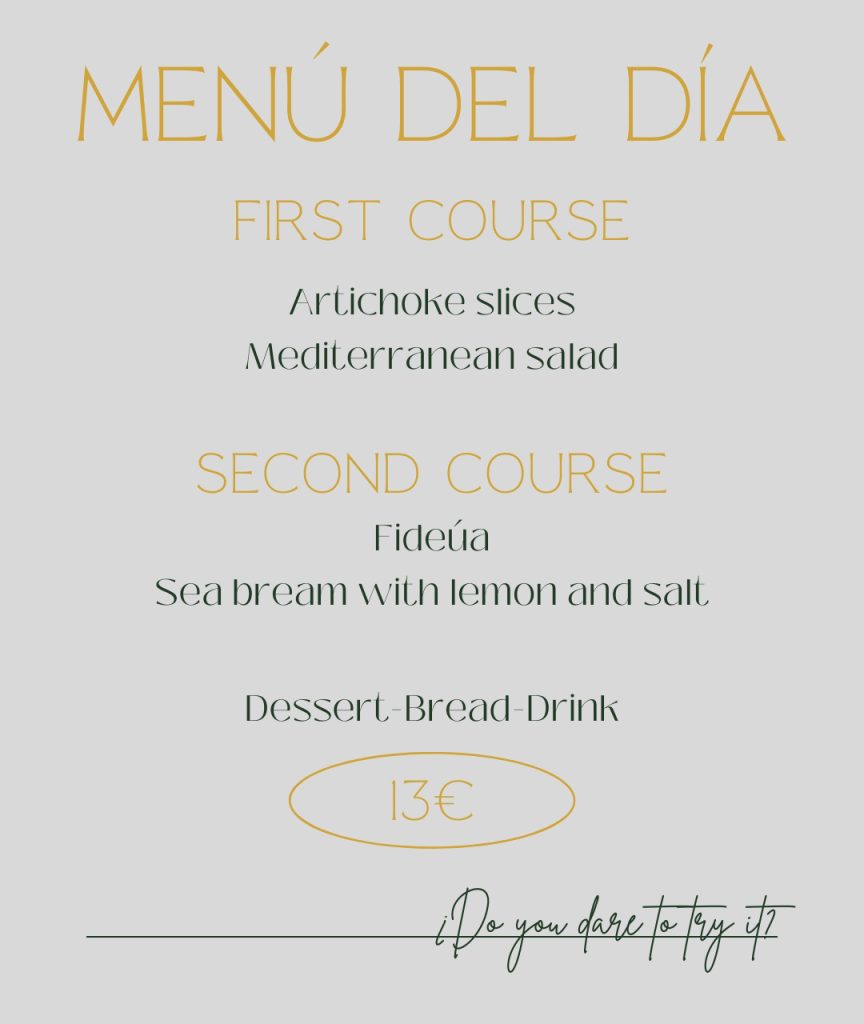 Menú del día